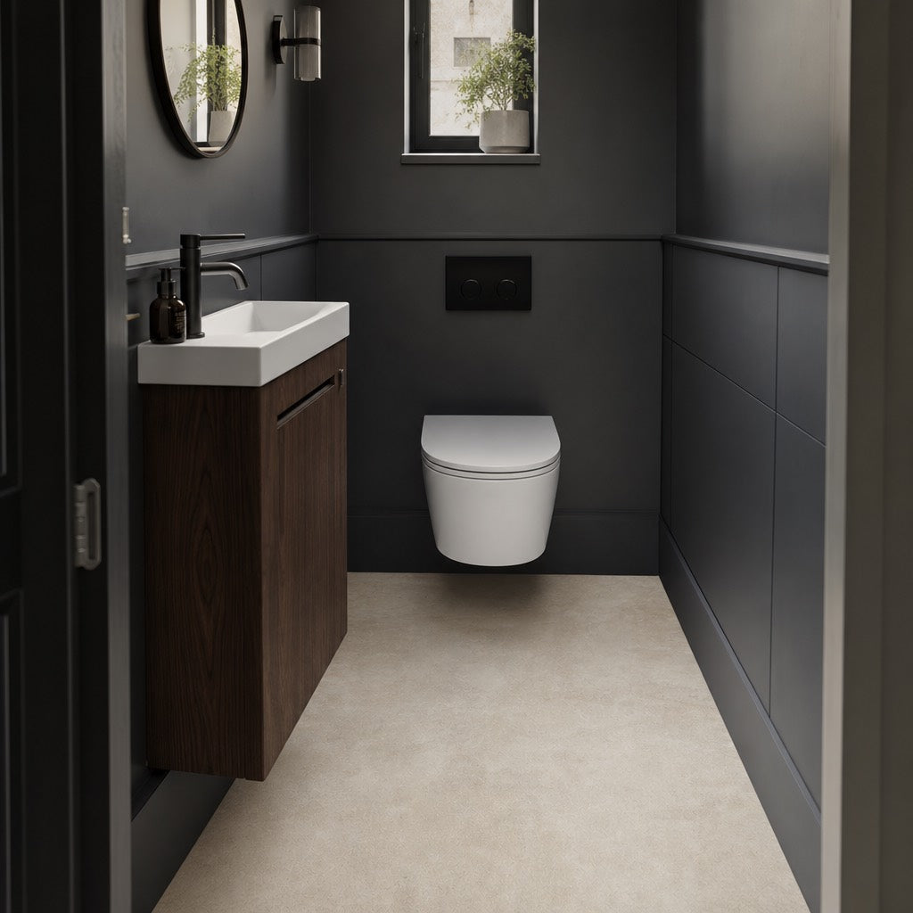 Charcoal cloakroom