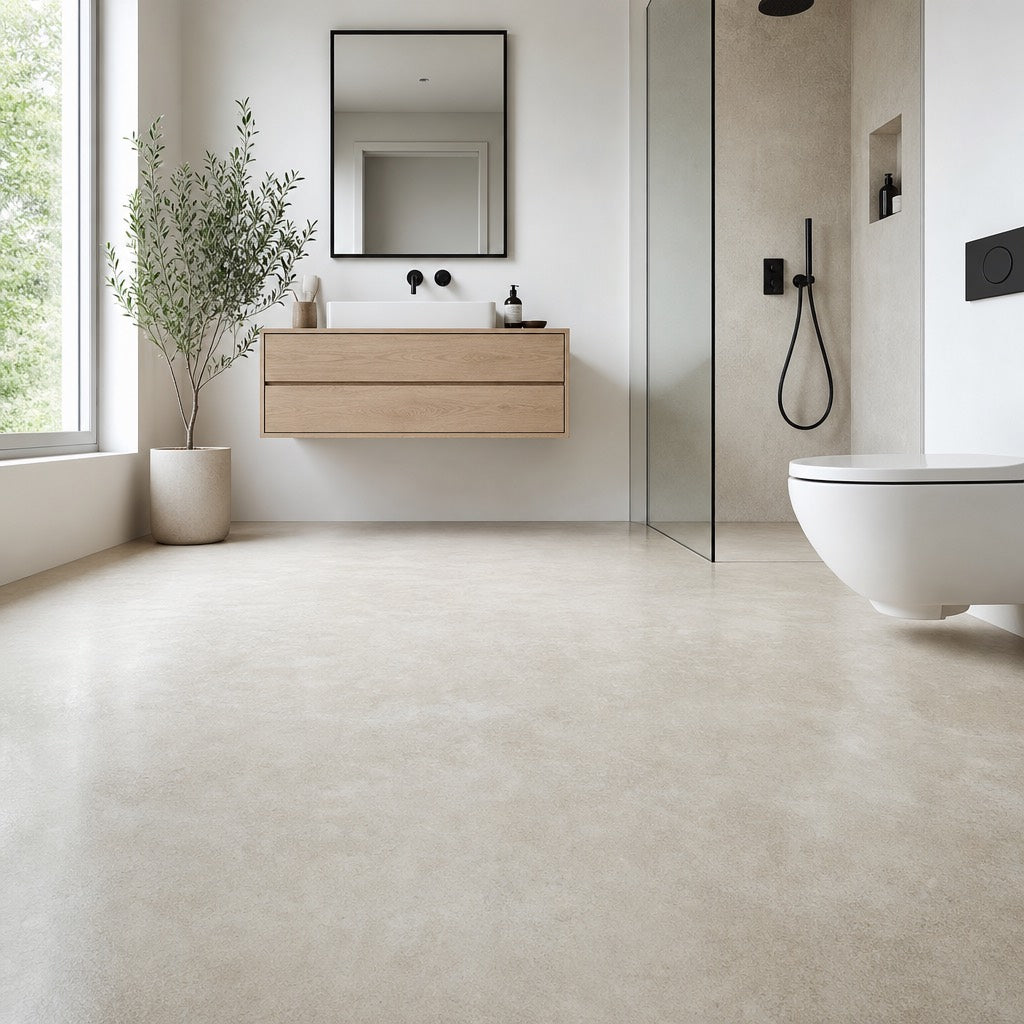 Garden-view bathroom